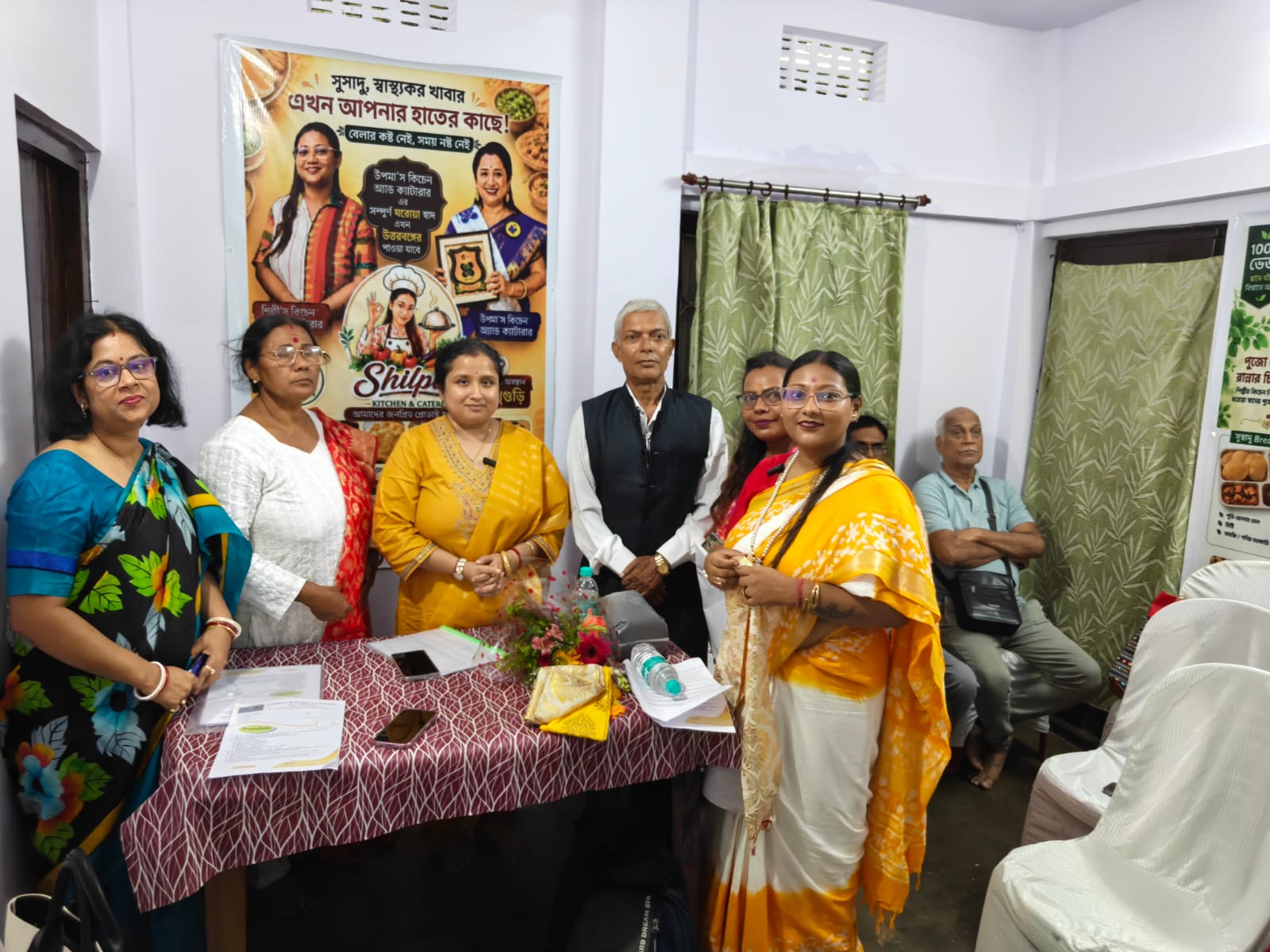 Cutting the ribbon at Shilpi's Kitchen