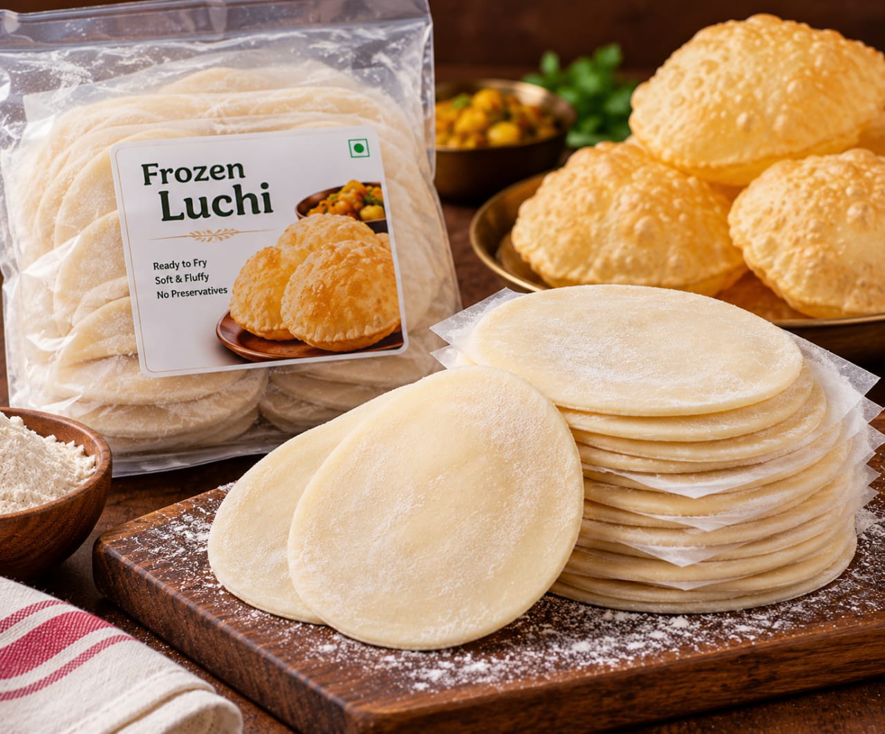 ফ্রোজেন লুচি (৩০ পিস) - Frozen Luchi (30 Pcs)