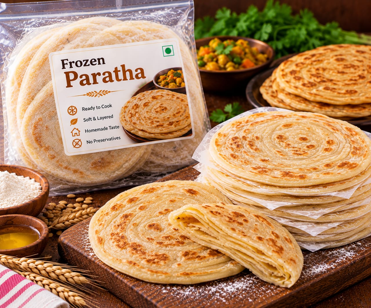 ফ্রোজেন পরোটা (১৫ পিস) - Frozen Paratha (15 Pcs)
