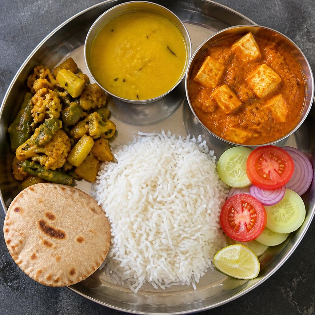 Combo Veg Thali (Mixed Vegetable Curry)